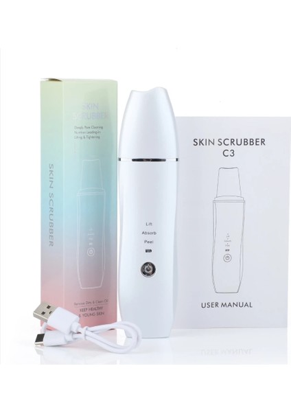3 Mod Stili Ultrasonik Soyma Yüz Temizleyici Cihazı Ems Cilt Scrubber Siyah Nokta Gözenekleri Kaldırmak Derin Temizlik Sholve Cilt Bakımı Sıkılaştırıcı Kaldırma (Yurt Dışından)