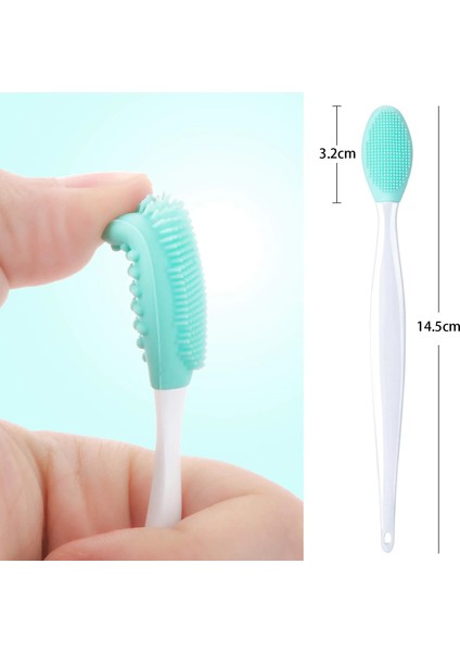 Yeşil Stil Adet Yumuşak Siyah Nokta Remover Yağ Dudak Soyma Güvenli Çift Taraflı Yüz Yıkama Yüz Fırçası Yıkama Fırçası Siyah Nokta Remover (Yurt Dışından)