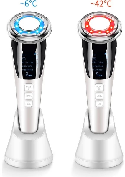 No.2 Tarzı Ems Sıcak Soğuk Yüz Masajı LED Foton Işık Terapi Cilt Bakımı Aracı Cihazı Yüz Germe Sonic Masaj Güzellik Makinesi Sıkın (Yurt Dışından) modelleri