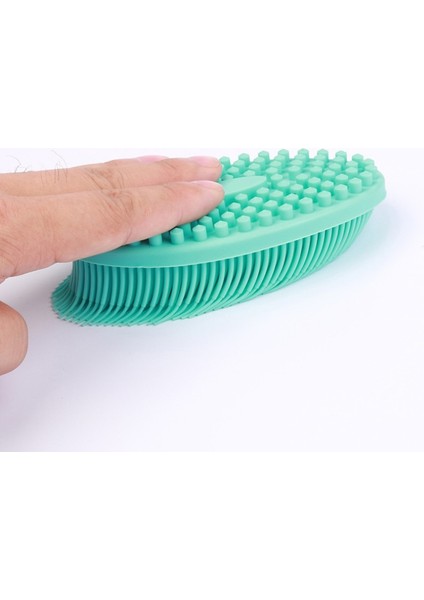 Mor Tarzı Yumuşak Silikon Fırça Yıkama Banyo Duş Peeling Cilt Fit Bebek Yetişkin Banyo Şampuanı Kafa Masaj Fırçası Malzemeleri Silikon Fırça (Yurt Dışından)