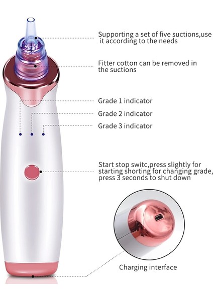 Gümüş Tarzı Ultrasonik Yüz Gözenek Temizleme Siyah Nokta Remover Vakum Akne Temizleyici Ems Cilt Scrubber Titreşim Soyma Yüz Kaldırma Seti (Yurt Dışından) fiyatları