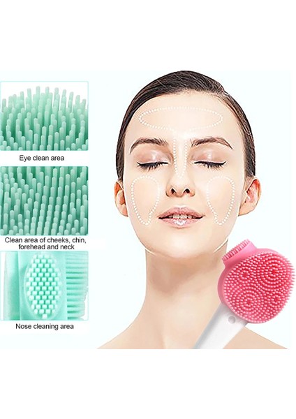 No.10 Stili Çift Kafa Yüz Temizleme Fırçası Silikon Yüz Masaj Fırçası Peeling Yüz Temizleyici Cilt Bakımı Aracı Masaj (Yurt Dışından) fırsatları