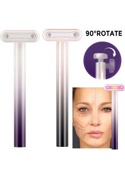 Gri Tarzı Yüz Cilt Bakımı Aracı Kırmızı Işık Terapi Yüz Masajı Yüz Boyun Ems Mikro Akım Anti-Aging Cilt Sıkılaştırma LED Güzellik Değnek (Yurt Dışından) fiyatları