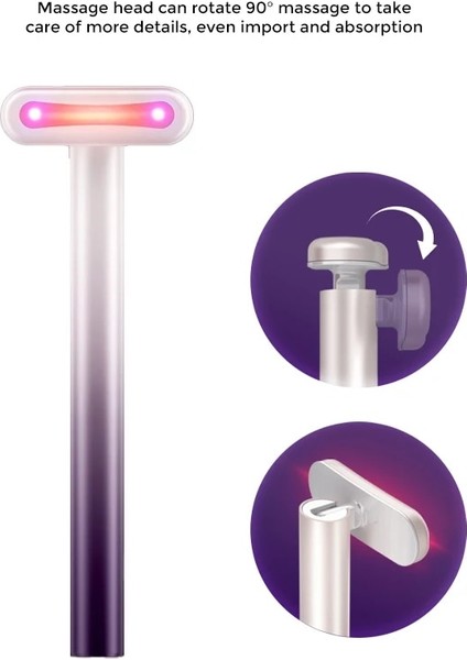 Gri Tarzı Yüz Cilt Bakımı Aracı Kırmızı Işık Terapi Yüz Masajı Yüz Boyun Ems Mikro Akım Anti-Aging Cilt Sıkılaştırma LED Güzellik Değnek (Yurt Dışından) fırsatları