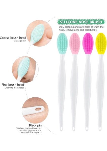 Kırmızı Stil Yumuşak Siyah Nokta Çıkarıcı Dudak Peeling Fırçası Güvenli Çift Taraflı Yıkama Yüz Fırçası Yüz Fırçalama Yıkama Fırçası Makyaj Aracı (Yurt Dışından)