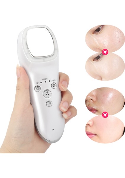 Beyaz Stil Ultrasonik Kriyoterapi Makinesi LED Sıcak Soğuk Çekiç Yüz Kaldırma Titreşim Masajı Yüz Vücut Spa Güzellik Ekipmanları Crioterapia (Yurt Dışından) fiyatları