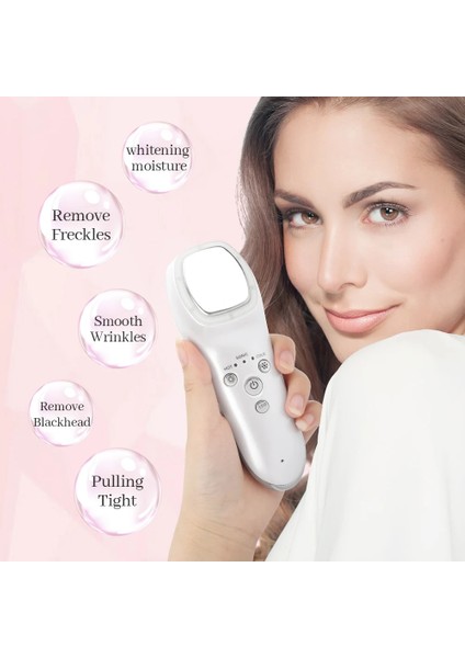 Beyaz Stil Ultrasonik Kriyoterapi Makinesi LED Sıcak Soğuk Çekiç Yüz Kaldırma Titreşim Masajı Yüz Vücut Spa Güzellik Ekipmanları Crioterapia (Yurt Dışından) fırsatları