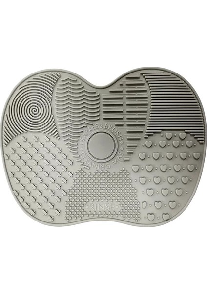 GRI-15.5X11.5CM Tarzı Kozmetik Temizleyici Makyaj Yıkama Fırçası Jel Temizleme Mat Silikon Fırça Fondöten Makyaj Fırçası Temizleyici (Yurt Dışından)