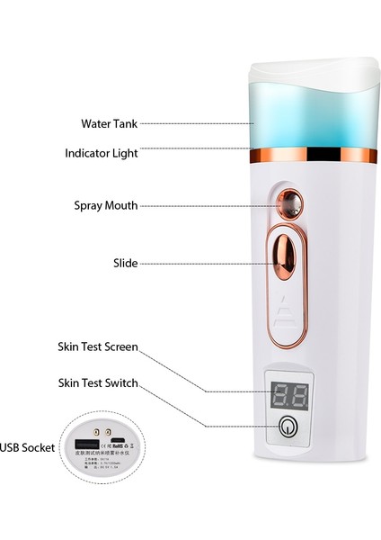 Mavi Stil Nano Yüz Mister Mini Atomizasyon Kirpik Uzantıları Yüz Mist Yüz Nemlendirici Vapur Serin Nemlendirici Püskürtücü Güzellik Cilt Bakımı (Yurt Dışından) fiyatları