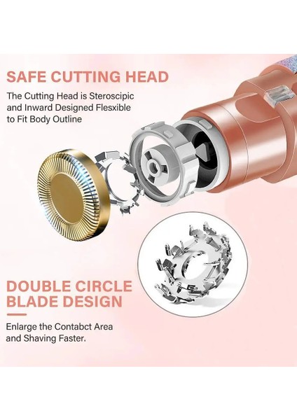 Pembe Tarzı 2 In 1 Şarj Edilebilir Elektrikli Kaş Düzeltici Epilatör Kadın Vücut Yüz Ruj Şekli Epilasyon Gökkuşağı ve Pembe (Yurt Dışından) modelleri