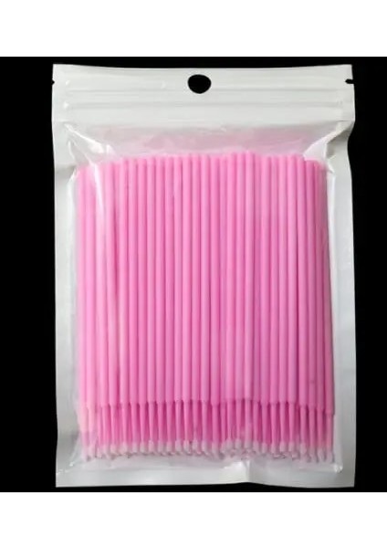 100 Adet Pembe Tek Kullanımlık Mikro Kirpik Fırçaları Maskara Değnekleri Aplikatör Değnek Kirpikler Fırçalar Biriktiriciler Kirpikler Uzatma Makyaj Araçları (Yurt Dışından)