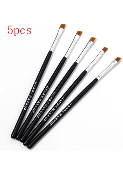 HC563 Profesyonel Siyah Kaş Eğimli Düz Açılı Fırça Makyaj Aracı Ahşap Kutup Eyeliner Göz Farı Göz Kaş Kadın Kozmetik (Yurt Dışından)
