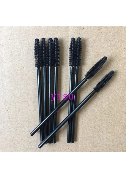 Tam Siyah Licone Maskara Değneklerini Aplikatör Tek Kullanımlık Kirpik Fırçaları Tarak Güzellik Makyaj Fırçası Kadınlar Için Kirpik Uzatma Araçları (Yurt Dışından)