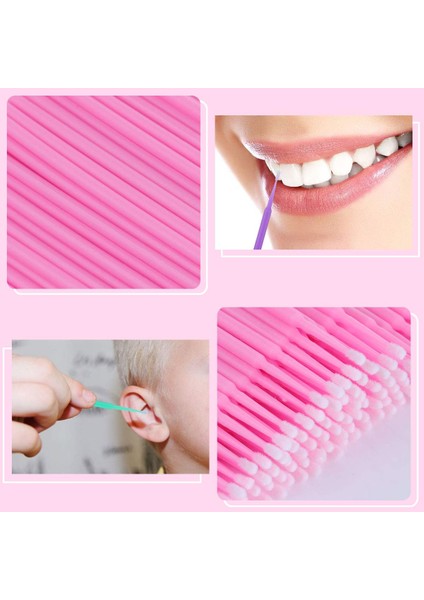 Kristal Pembe Lot Mikro Fırçalar Makyaj Kirpik Uzatma Tek Kullanımlık Kirpik Tutkal Temizleme Fırçaları Ücretsiz Aplikatör Çubukları Makyaj Araçları (Yurt Dışından) modelleri