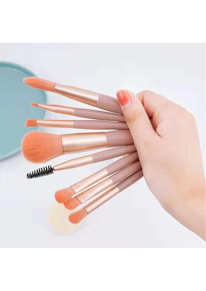 8 Adet Yeşil Çanta Yok Ortable Makyaj Fırçaları Seti (Yüz Göz Dudak Göz Farı Kaş Tarağı Fondöten Pudra Fırçası )(Yurt Dışından) modelleri