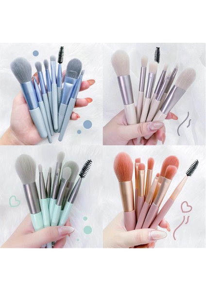 8 Adet Yeşil Çanta Yok Ortable Makyaj Fırçaları Seti (Yüz Göz Dudak Göz Farı Kaş Tarağı Fondöten Pudra Fırçası )(Yurt Dışından) fırsatları