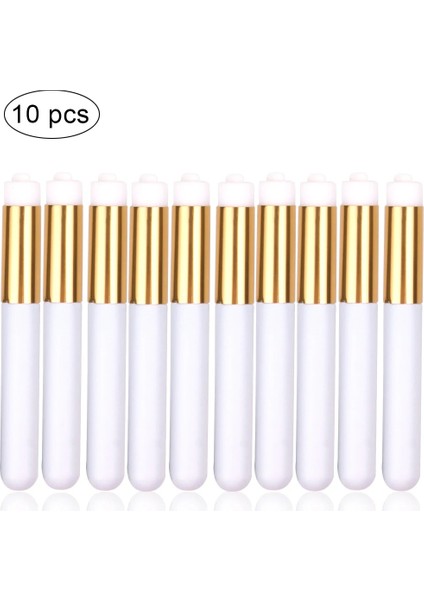 10 Adet Wh-Dışbükey Adet Kirpik Temizleme Kaş Fırçası Burun Derin Kirpik Şampuanı Temiz Fırça Profesyonel Kirpik Uzantıları Aracı (Yurt Dışından)