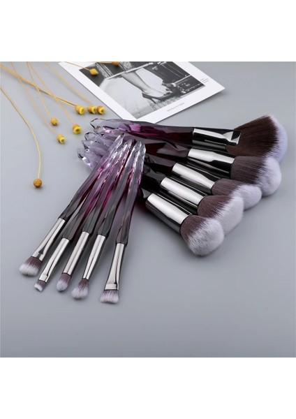 10 Adet Fld Kristal Makyaj Fırçaları Toz Fondöten Göz Farı Kaş Kozmetik Yüz Fanı Makyaj Fırça Seti Brochas Maquillaje (Yurt Dışından) modelleri