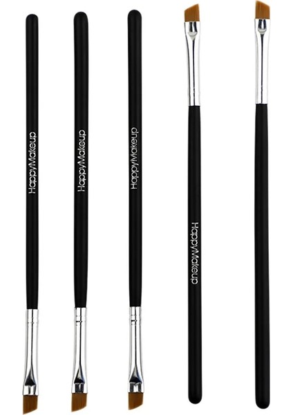 SZ690 Profesyonel Siyah Kaş Eğimli Düz Açılı Fırça Makyaj Aracı Ahşap Kutup Eyeliner Göz Farı Göz Kaş Kadın Kozmetik (Yurt Dışından)