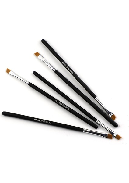 SZ690 Profesyonel Siyah Kaş Eğimli Düz Açılı Fırça Makyaj Aracı Ahşap Kutup Eyeliner Göz Farı Göz Kaş Kadın Kozmetik (Yurt Dışından)