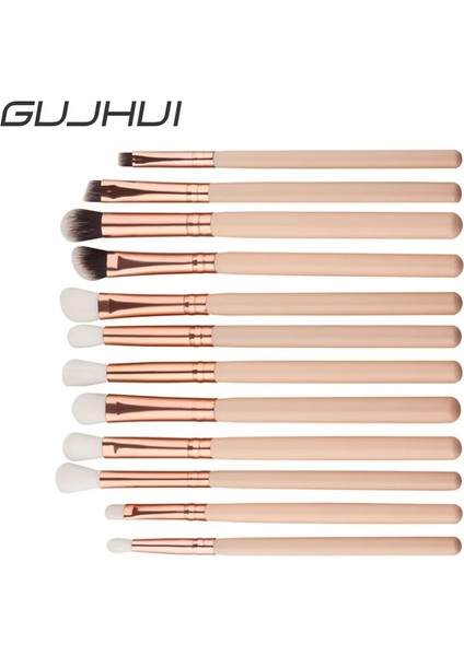 Siyah Gujhuı Rofessional Gözler Makyaj Fırçaları Seti Ahşap Saplı Göz Farı Kaş Eyeliner Karıştırma Toz Bulaşma Fırçası # (Yurt Dışından)