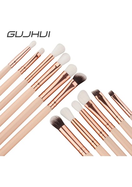 Siyah Gujhuı Rofessional Gözler Makyaj Fırçaları Seti Ahşap Saplı Göz Farı Kaş Eyeliner Karıştırma Toz Bulaşma Fırçası # (Yurt Dışından)