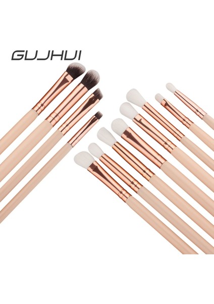 Siyah Gujhuı Rofessional Gözler Makyaj Fırçaları Seti Ahşap Saplı Göz Farı Kaş Eyeliner Karıştırma Toz Bulaşma Fırçası # (Yurt Dışından)