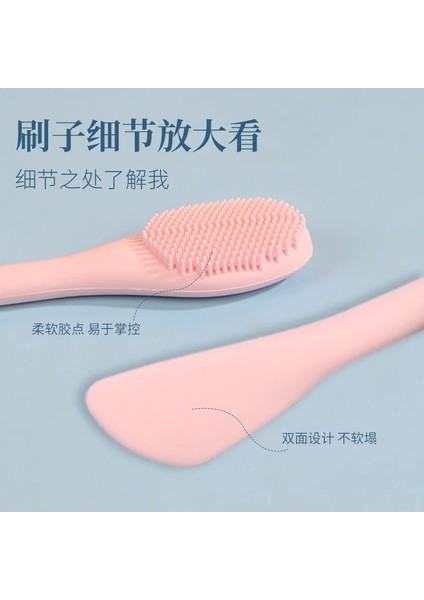 Yeşil Stil Yeni Çift Kafa Silikon Yüz Maskesi Fırça Yüz Masajı Temizleme Fırçaları Dıy Çamur Filmi Kazıyıcı Yüz Bakım Araçları Silikon Fırça (Yurt Dışından) fiyatları