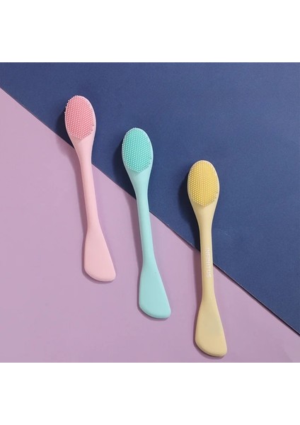 Yeşil Stil Yeni Çift Kafa Silikon Yüz Maskesi Fırça Yüz Masajı Temizleme Fırçaları Dıy Çamur Filmi Kazıyıcı Yüz Bakım Araçları Silikon Fırça (Yurt Dışından) modelleri