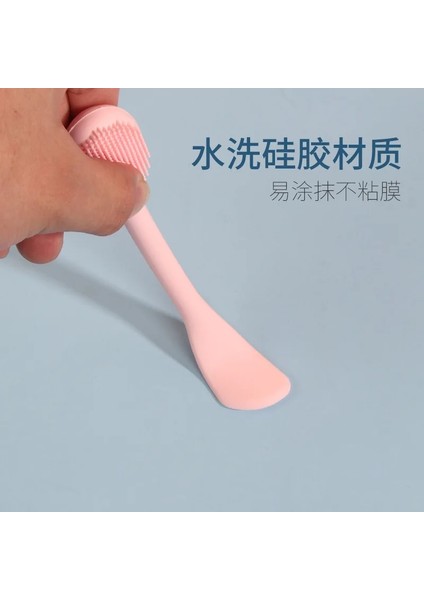 Yeşil Stil Yeni Çift Kafa Silikon Yüz Maskesi Fırça Yüz Masajı Temizleme Fırçaları Dıy Çamur Filmi Kazıyıcı Yüz Bakım Araçları Silikon Fırça (Yurt Dışından) indirimleri