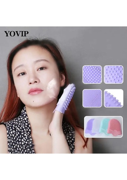 Mor Tarzı 1 Adet Yüz Germe Masajı Derin Temizleyici Peeling Siyah Nokta Temizleme Vücut Fırçası Çift Taraflı Silikon Temizleme Yüz Fırçası (Yurt Dışından)