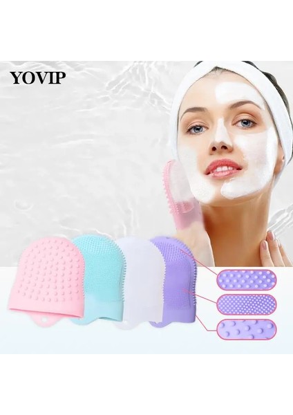 Mor Tarzı 1 Adet Yüz Germe Masajı Derin Temizleyici Peeling Siyah Nokta Temizleme Vücut Fırçası Çift Taraflı Silikon Temizleme Yüz Fırçası (Yurt Dışından)