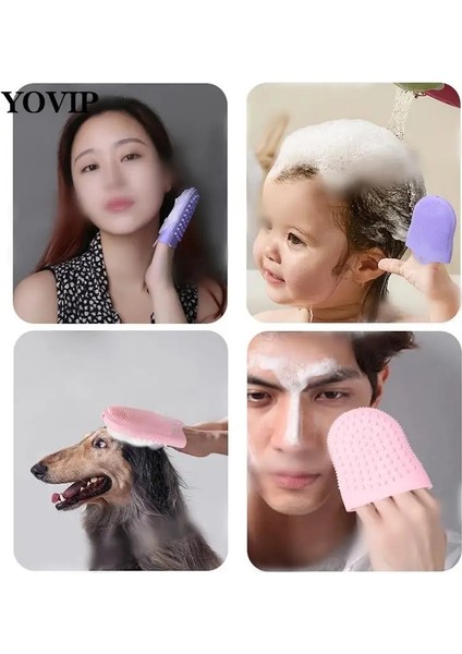 Mor Tarzı 1 Adet Yüz Germe Masajı Derin Temizleyici Peeling Siyah Nokta Temizleme Vücut Fırçası Çift Taraflı Silikon Temizleme Yüz Fırçası (Yurt Dışından)