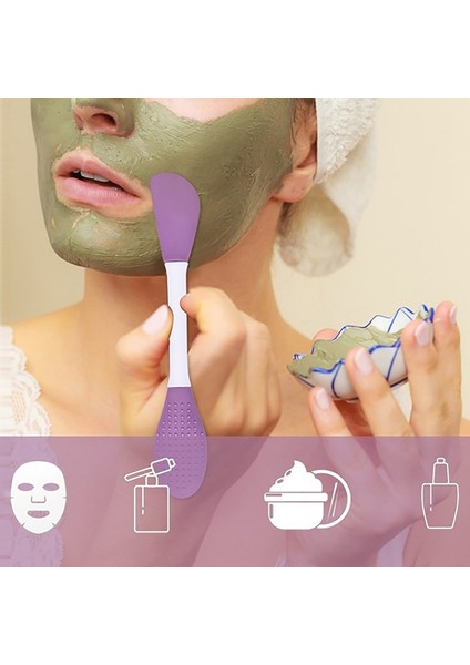 Tek Beden Tarzı Çift Kafa Silikon Yüz Maskesi Fırça Yüz Masajı Temizleme Fırçaları Dıy Çamur Filmi Kazıyıcı Yüz Bakımı Aracı Drog (Yurt Dışından) fırsatları
