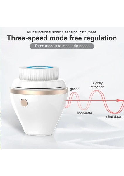 Beyaz Stil Yüz Temizleme Fırçası Sonic Elektrikli Yüz Temizleyici Su Geçirmez Yumuşak Derin Gözenek Masajı Siyah Nokta Akne Sökücü 3 Mod USB Şarj (Yurt Dışından) indirimleri