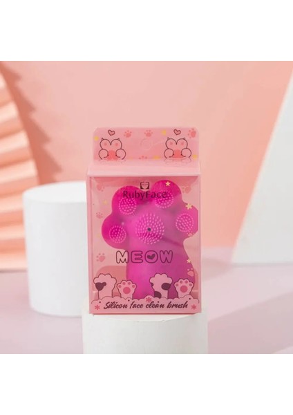 Mor Tarzı 1 Adet El Kedi Pençesi Silikon Fırça Derin Gözenek Temizleyici Siyah Nokta Kaldırma Masaj Fırçası Exfoliator Yüz Temizleme Aracı (Yurt Dışından)