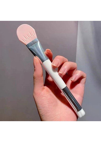 Mavi Stil Silikon Yüz Maskesi Fırçası Çift Kafa Yumuşak Saç Çamur Filmi Özel Fırça Yüz Maskesi Fırçası Uygulama Tipi Makyaj Fırçası (Yurt Dışından) fırsatları