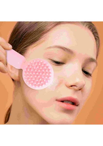 Pembe Tarzı Silikon Yüz Fırçası Eksfoliyator Ovma Fırçaları Temizleme Peeling Eksfoliasyon Scrubber Yüz El (Yurt Dışından) modelleri