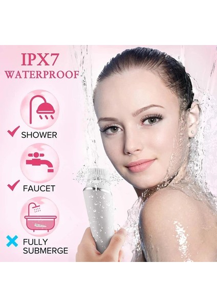 Beyaz Stil Yüz Temizleme Fırçası Şarj Edilebilir Elektrikli Su Geçirmez Onic Peeling Yüz Scrubber Fırça Seti Cilt Bakım Makinesi (Yurt Dışından) fiyatları