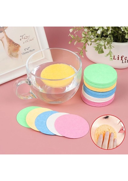 Yl Stili 10PCSFACE Temizleme Sünger Ped Exfoliator Maskesi Yüz Spa Masaj Makyaj Kaldırma Kalın Sıkıştırılmış Doğal Selüloz Yeniden Kullanılabilir (Yurt Dışından) modelleri