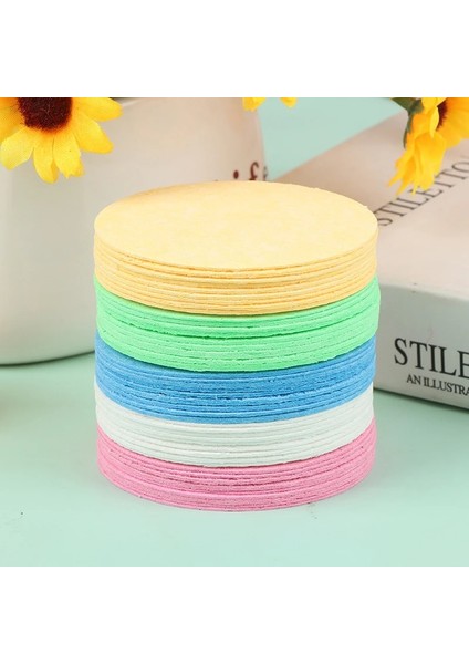 Yl Stili 10PCSFACE Temizleme Sünger Ped Exfoliator Maskesi Yüz Spa Masaj Makyaj Kaldırma Kalın Sıkıştırılmış Doğal Selüloz Yeniden Kullanılabilir (Yurt Dışından) fırsatları