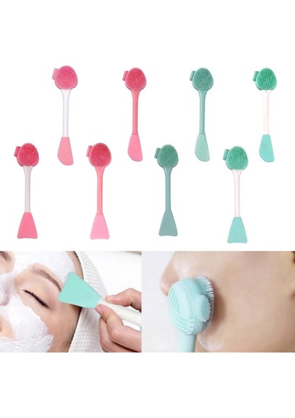 No.1 Stili Peeling Çift Kafa Yüz Temizleme Fırçası Silikon Yüz Masaj Fırçası Yüz Temizleyici Cilt Bakımı Aracı Cilt Masaj Fırçası (Yurt Dışından) fırsatları