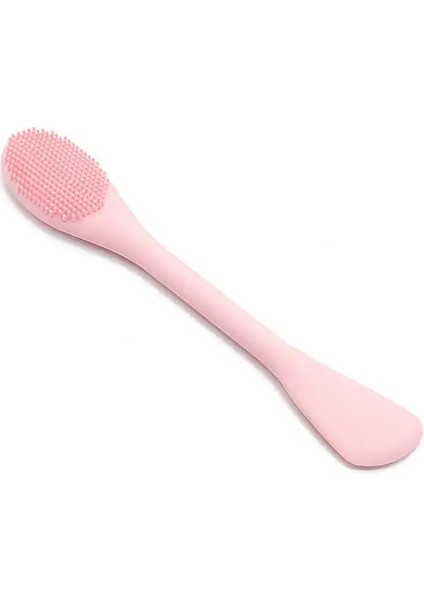 Pembe Tarzı Yüz Yıkama Fırçası Gözenek Temizleyici Cilt Bakımı Aracı Losyon Nemlendirici Jel Maske Çift Uçlu Silikon Maske Fırça Aplikatör Masaj (Yurt Dışından)