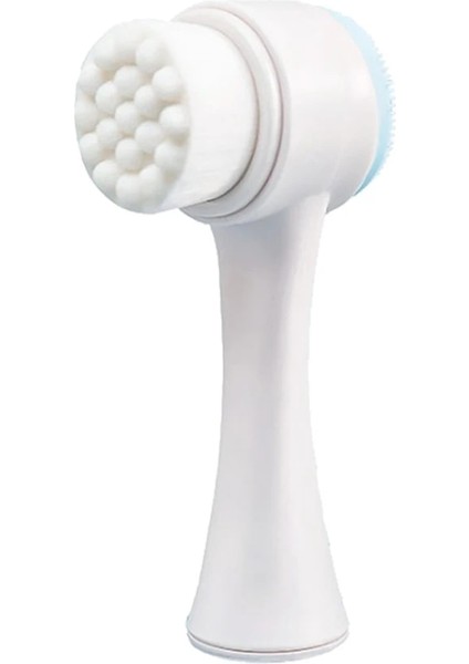 A8627-BU Stili Silikon Yüz Temizleme Fırçası Çift Taraflı Yüz Temizleyici Siyah Nokta Temizleme Ürünü Gözenek Temizleyici Eksfoliatör Yüz Fırçalama Fırçası (Yurt Dışından)