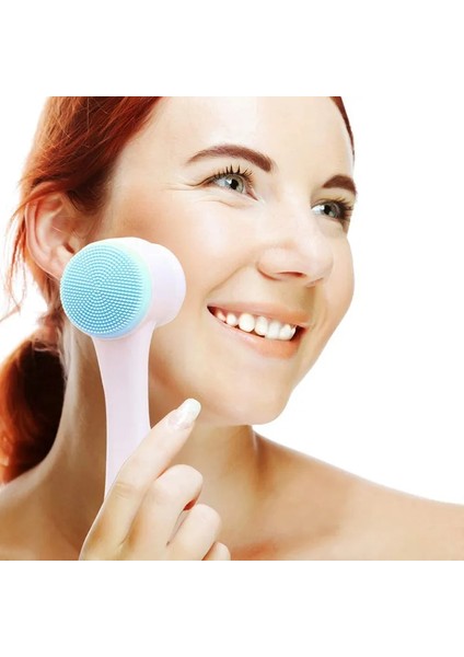 A8627-BU Stili Silikon Yüz Temizleme Fırçası Çift Taraflı Yüz Temizleyici Siyah Nokta Temizleme Ürünü Gözenek Temizleyici Eksfoliatör Yüz Fırçalama Fırçası (Yurt Dışından) indirimleri