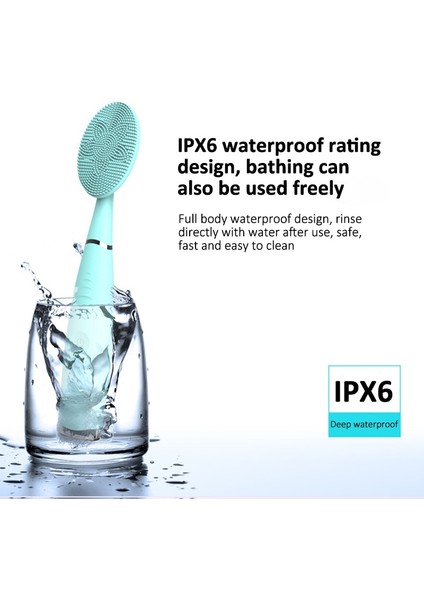 Mavi Stil Şarj Edilebilir Ultrasolicone Elektrikli Yüz Temizleme Fırçası Sonic Yüz Temizleyici Temizleme Cilt Mini Yıkama Masaj Fırçası (Yurt Dışından) fırsatları