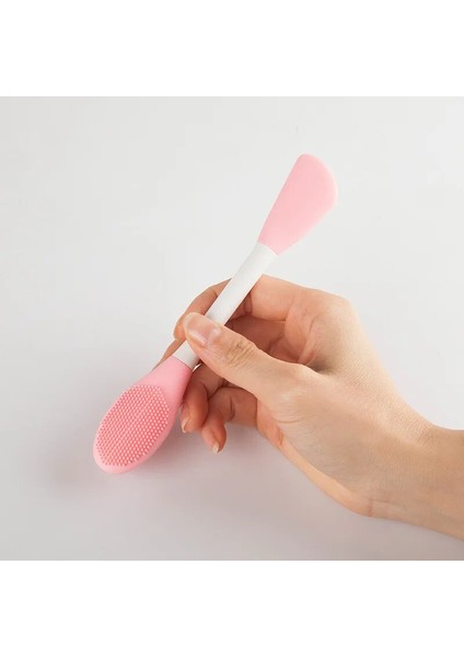 Pembe Tarzı Çift Uçlu Silikon Maske Fırçası Smear Tipi Çamur Yıkama Siyah Nokta Fırçası Yüz Temizleme Fırçası Silikon Yüz Scrubber (Yurt Dışından) fırsatları