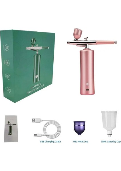 Kırmızı Stil Tok Mini Hava Kompresörü Kiti Hava Fırçası Boya Püskürtme Tabancası Airbrush Tırnak Sanat Dövme Zanaat Kek Nano Sis Sis Püskürtücü (Yurt Dışından)