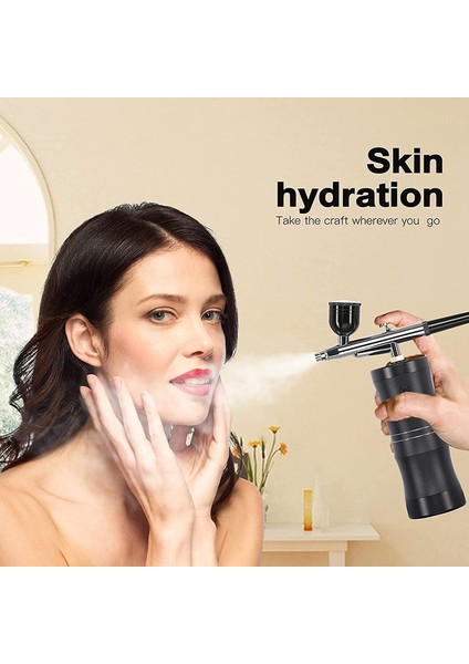 Siyah Stil Akülü Hava Fırçası Seti Taşınabilir Hava Fırçası Seti El Püskürtme Tabancası Kek Dekorasyon Için Makyaj Sanat Tırnak Çizim Boyama Dövme (Yurt Dışından) modelleri