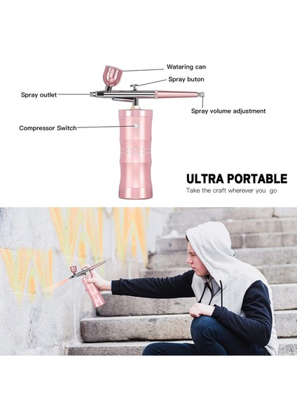 Siyah Stil Akülü Hava Fırçası Seti Taşınabilir Hava Fırçası Seti El Püskürtme Tabancası Kek Dekorasyon Için Makyaj Sanat Tırnak Çizim Boyama Dövme (Yurt Dışından) indirimleri